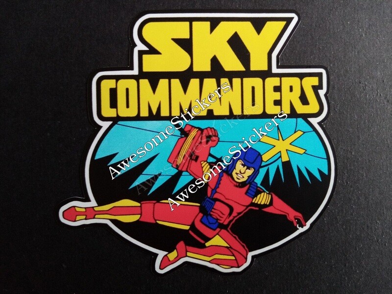 Sky Commanders custom repro sticker decal 7 x 7.5 DIE CUT