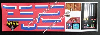 M.A.S.K. Rhino MASK custom repro stickers labels DIE CUT