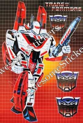 Transformers Jetfire character approx. 15 x 11 cm custom sticker DIE CUT