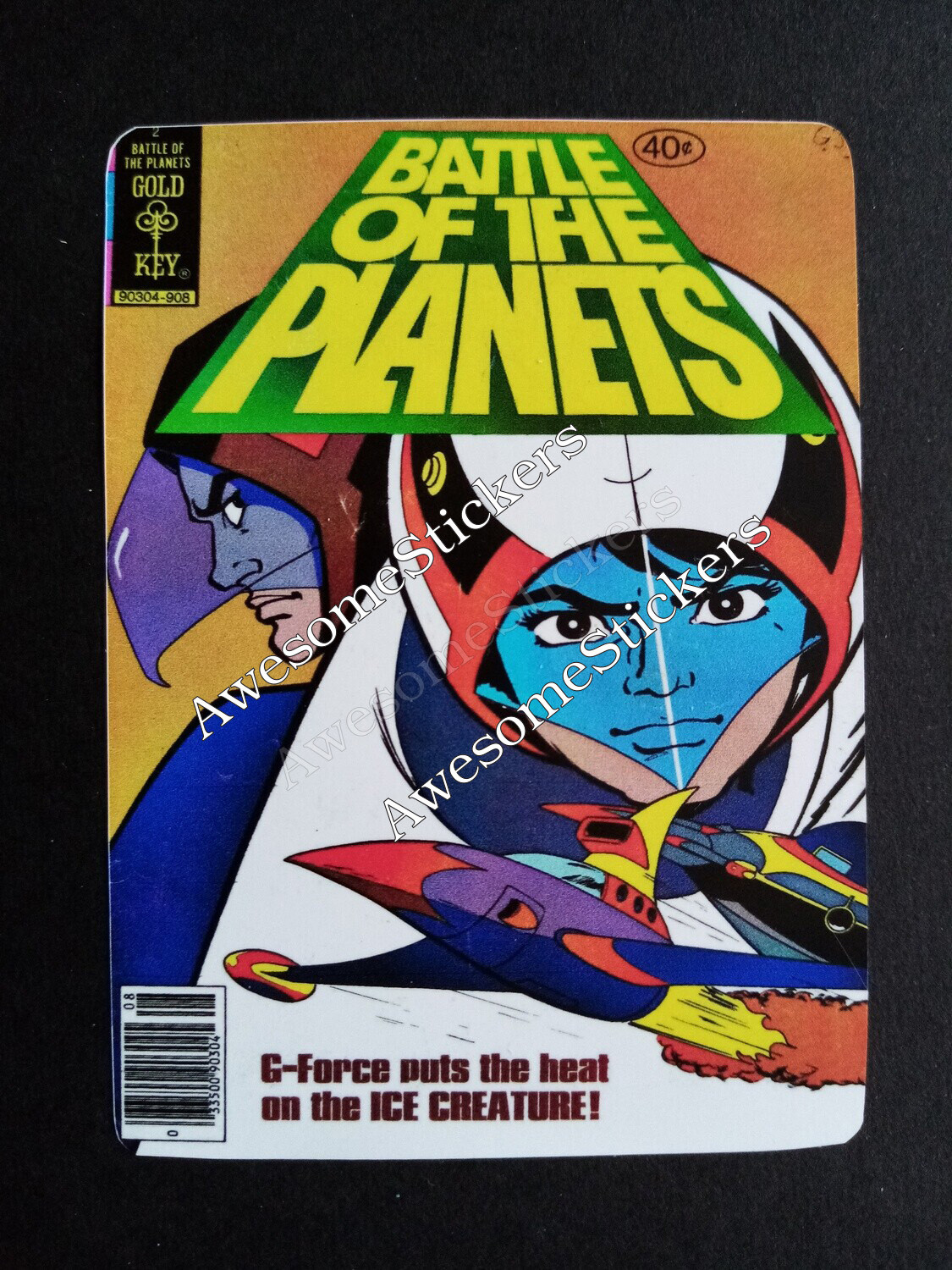 Battle of the Planets custom repro sticker 9 x 6.5 cm DIE CUT