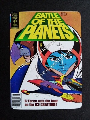 Battle of the Planets custom repro sticker 9 x 6.5 cm DIE CUT