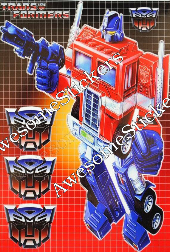 Transformers Optimus Prime character approx. 15 x 11 cm custom sticker DIE CUT
