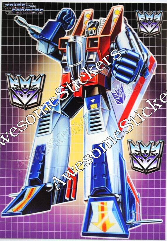 Transformers Starscream character approx. 15 x 11 cm custom sticker DIE CUT