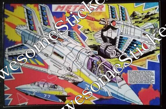 M.A.S.K. Meteor mini poster vintage style custom repro sticker 6&quot; x 4&quot;