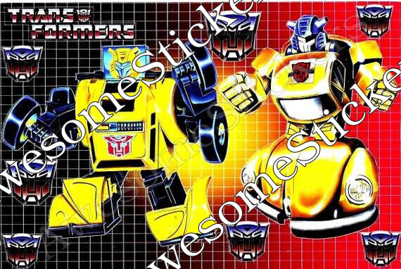 Transformers Bumblebee character approx. 15 x 11 cm custom sticker DIE CUT