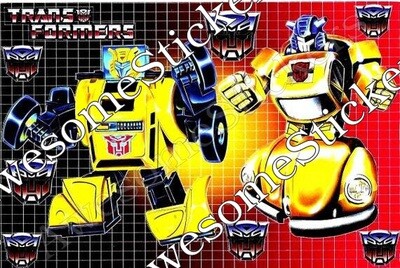 Transformers Bumblebee character approx. 15 x 11 cm custom sticker DIE CUT