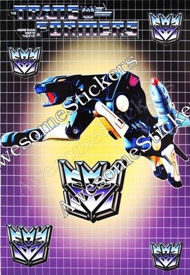 Transformers Ravage character approx. 15 x 11 cm custom sticker DIE CUT