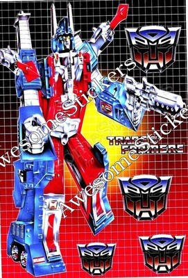 Transformers Ultra Magnus character 15 x 11 cm custom repro sticker DIE CUT