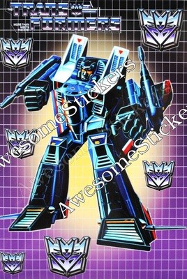 Transformers Thundercracker character approx. 15 x 11 cm custom repro sticker DIE CUT
