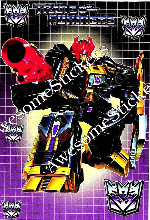 Transformers Black Zarak character  approx. 15 x 11cm custom repro sticker DIE CUT