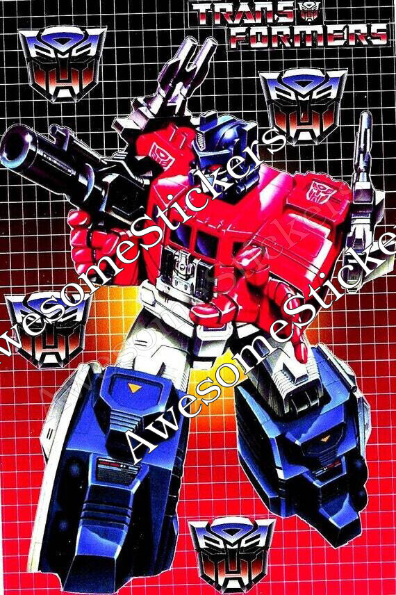 Transformers Optimus Prime Powermaster character 15 x 11 cm custom sticker DIE CUT