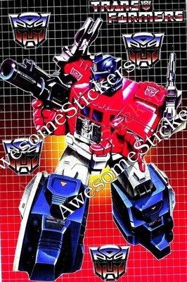 Transformers Optimus Prime Powermaster character 15 x 11 cm custom sticker DIE CUT