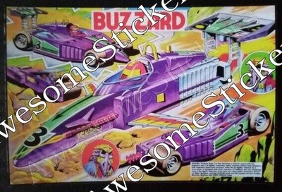 M.A.S.K. Buzzard mini poster vintage style custom repro sticker 6&quot; x 4&quot;
