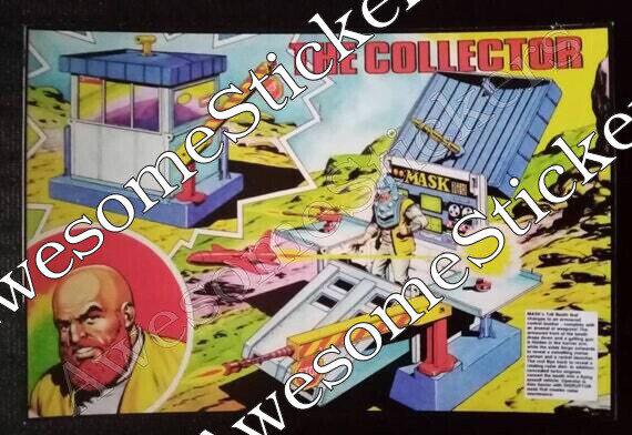 M.A.S.K. The Collector mini poster vintage style custom repro sticker 6&quot; x 4&quot;