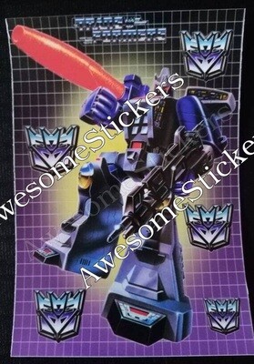 Transformers Galvatron character approx. 15 x 11 cm custom repro sticker DIE CUT
