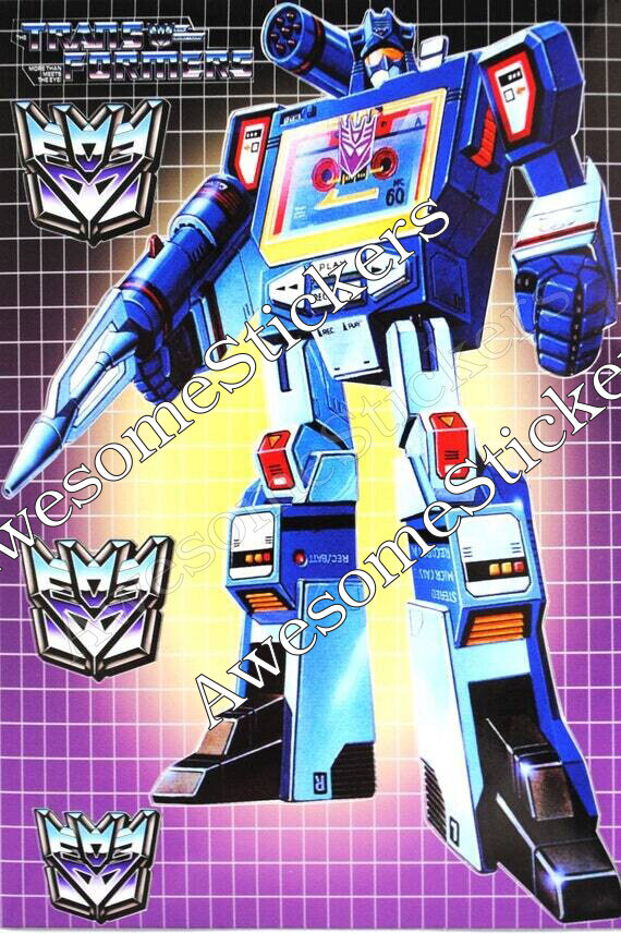 Transformers Soundwave character approx. 15 x 11 cm custom repro sticker DIE CUT
