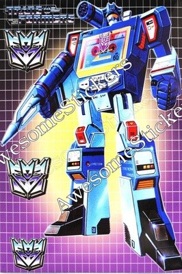 Transformers Soundwave character approx. 15 x 11 cm custom repro sticker DIE CUT