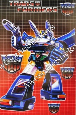 Transformers Blue Streak character approx. 15 x 11 cm custom repro sticker DIE CUT