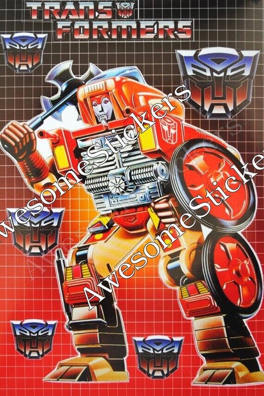 Transformers Wreck-Gar character approx. 15 x 11 cm custom repro sticker DIE CUT