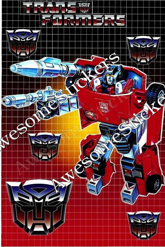 Transformers Sideswipe character approx. 15 x 11 cm custom repro sticker DIE CUT