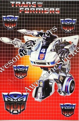 Transformers Jazz character approx. 15 x 11 cm custom repro sticker DIE CUT