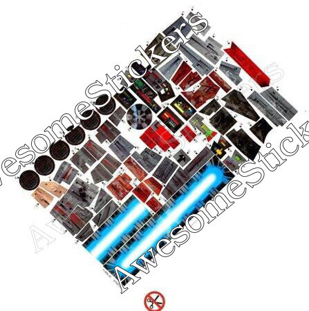Star Wars Millennium Falcon 1995 custom repro sticker sheet DIE CUT