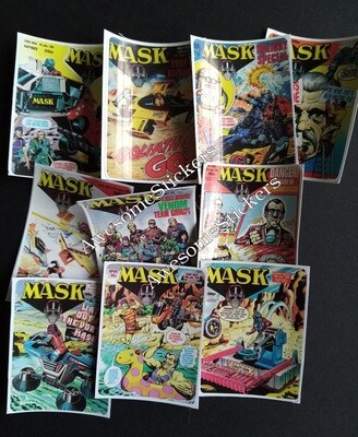MASK comic covers custom repro stickers approx. 5.5 x 7 cm set of 10 DIE CUT