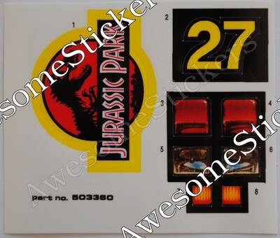 Jurassic Park Bush Devil Tracker custom repro stickers labels decals DIE CUT