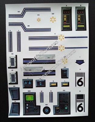 Fisher Price Action People Alpha Star vintage custom repro stickers DIE CUT