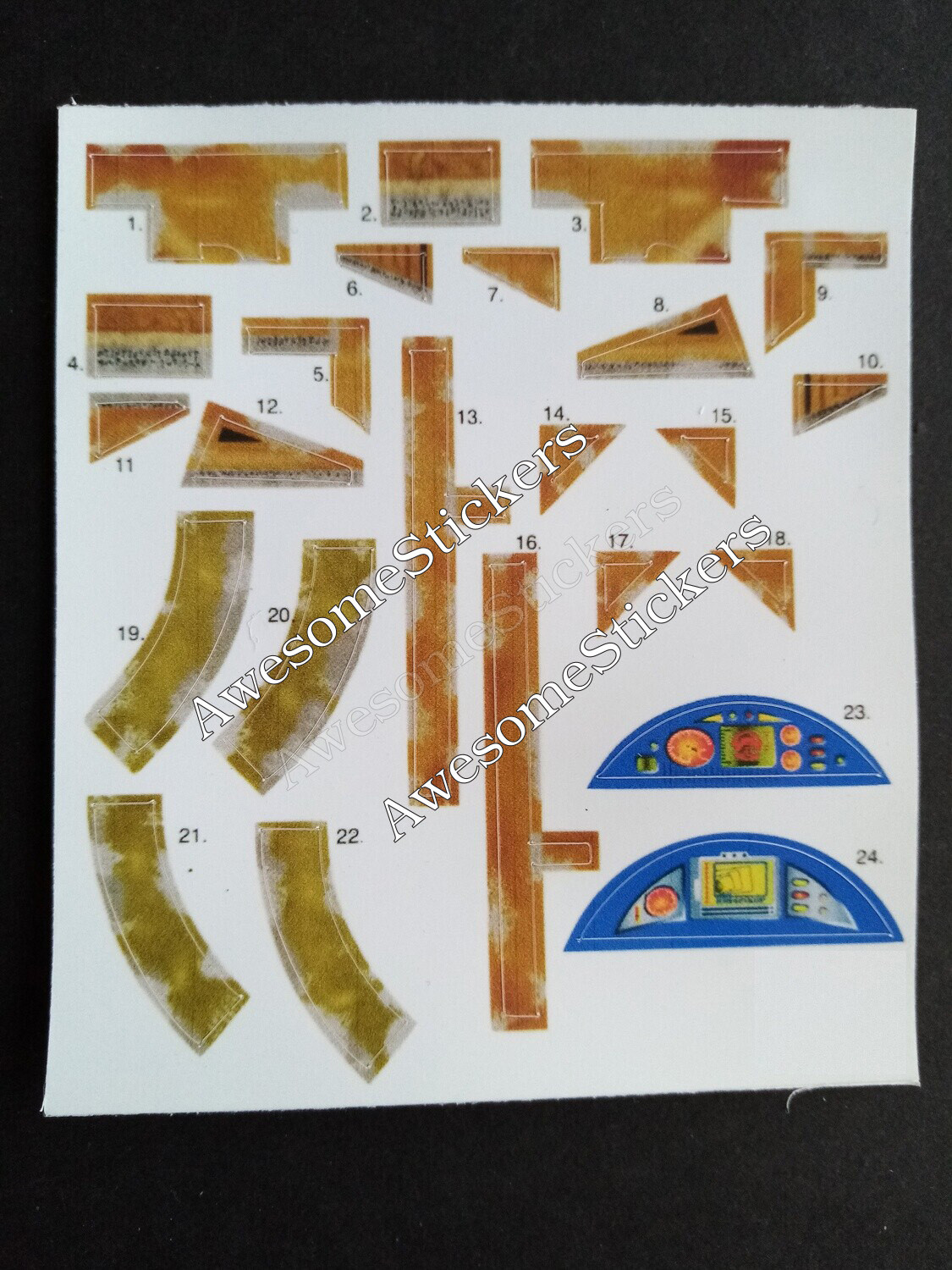 Star Wars 2002 Republic Gunship stickers labels decals sheet DIE CUT