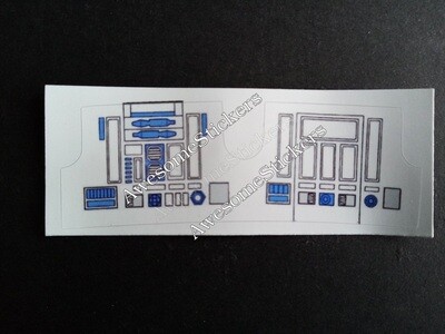 Star Wars R2 D2 custom vtg replacement sticker R2-D2 DIE CUT