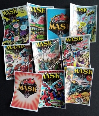 MASK comic covers custom repro stickers approx. 5.5 x 7 cm set of 10 DIE CUT