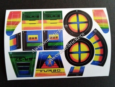 The Centurions Tidal Blast custom repro sticker sheet DIE CUT