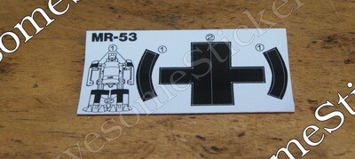 Robo Machines Gobots MR-53 custom repro replacement  stickers DIE CUT