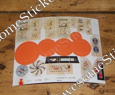 Star Wars B Wing custom orange stickers labels decals DIE CUT