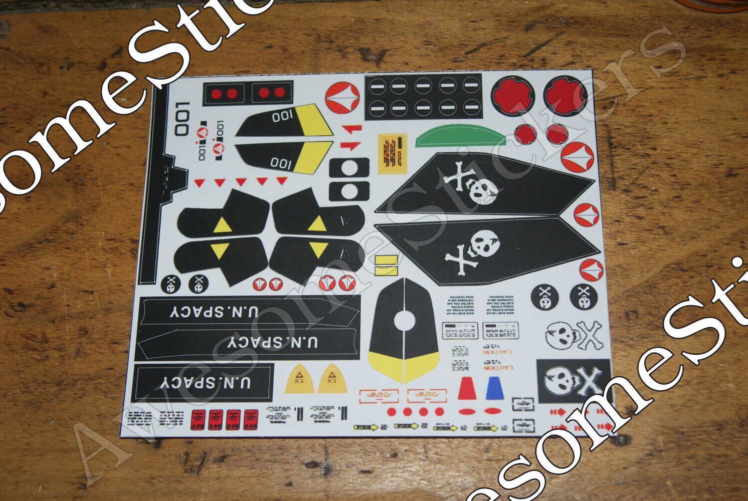 Bandai Robotech 1984 Valkyrie Jet custom repro vinyl stickers decals labels with extras pre cut replacement stickers DIE CUT