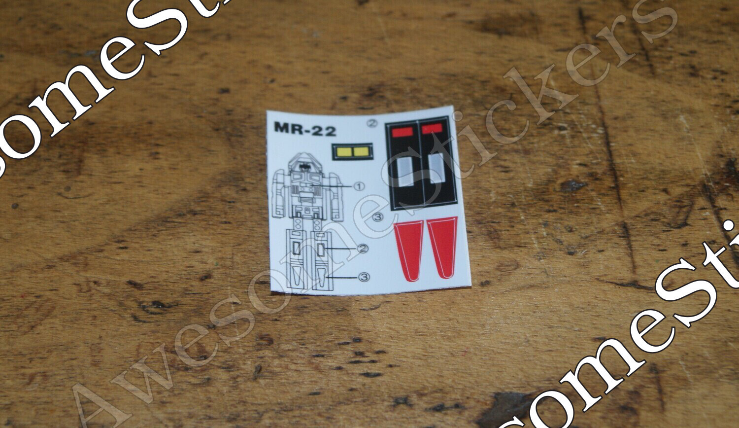 Robo Machines Gobots MR-22 custom repro replacement  stickers DIE CUT