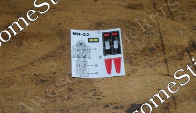 Robo Machines Gobots MR-22 custom repro replacement  stickers DIE CUT