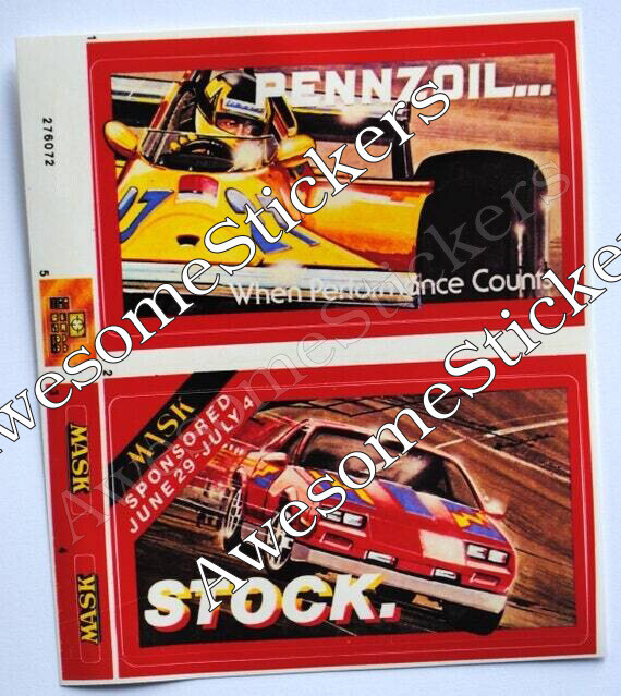 M.A.S.K. Billboard Blast MASK custom repro stickers...die cut
