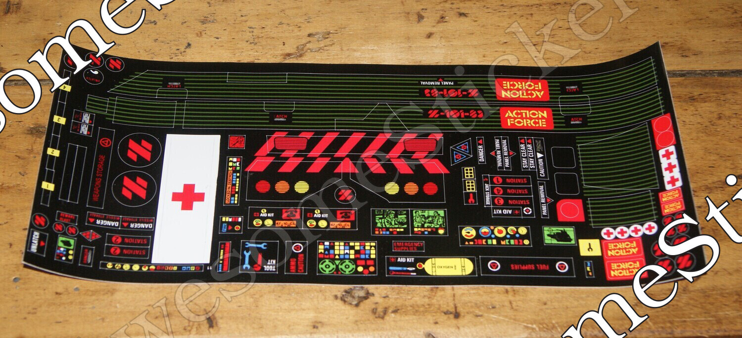 Action Force Z Force ATC Armoured Troop Carrier custom repro replacement stickers DIE CUT