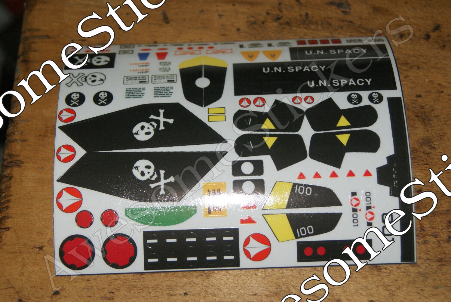 Bandai Robotech 1984 Valkyrie Jet custom repro stickers decals labels with extras pre cut replacement stickers DIE CUT