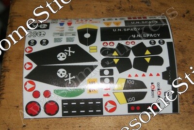 Bandai Robotech 1984 Valkyrie Jet custom repro stickers decals labels with extras pre cut replacement stickers DIE CUT