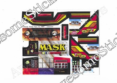 M.A.S.K. Bulldog/Bulldoze MASK custom repro stickers...die cut