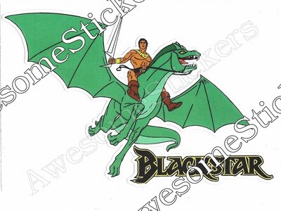 Blackstar vintage custom repro sticker DIE CUT 80&#39;s