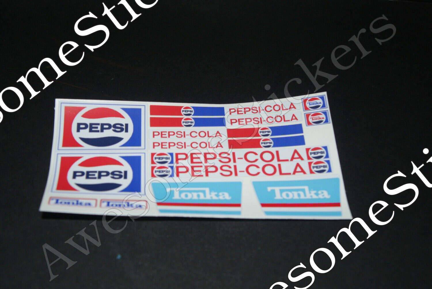Tonka Pepsi Cola truck custom repro stickers DIE CUT