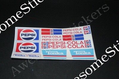 Tonka Pepsi Cola truck custom repro stickers DIE CUT