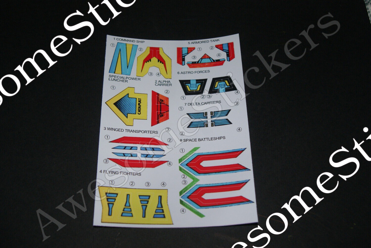 Diakron Robot custom repro vinyl stickers decals labels pre cut replacement  stickers DIE CUT