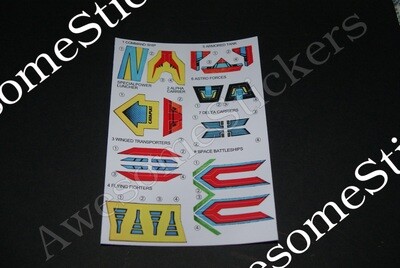 Diakron Robot custom repro vinyl stickers decals labels pre cut replacement  stickers DIE CUT
