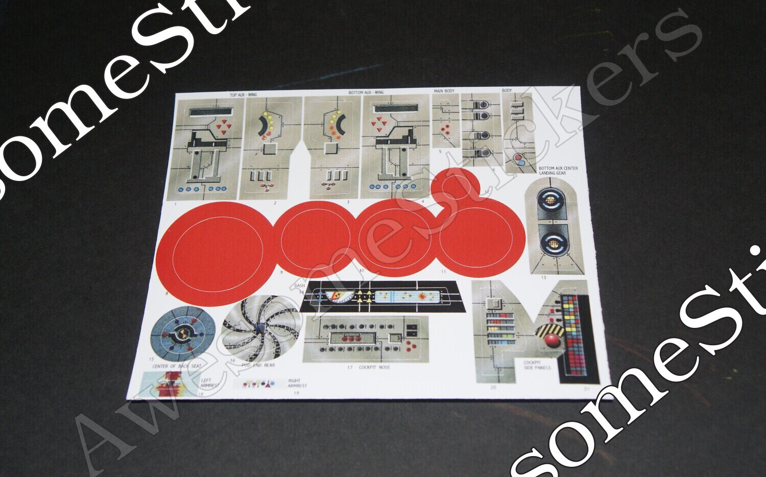Star Wars B Wing custom shade 1 stickers labels decals DIE CUT
