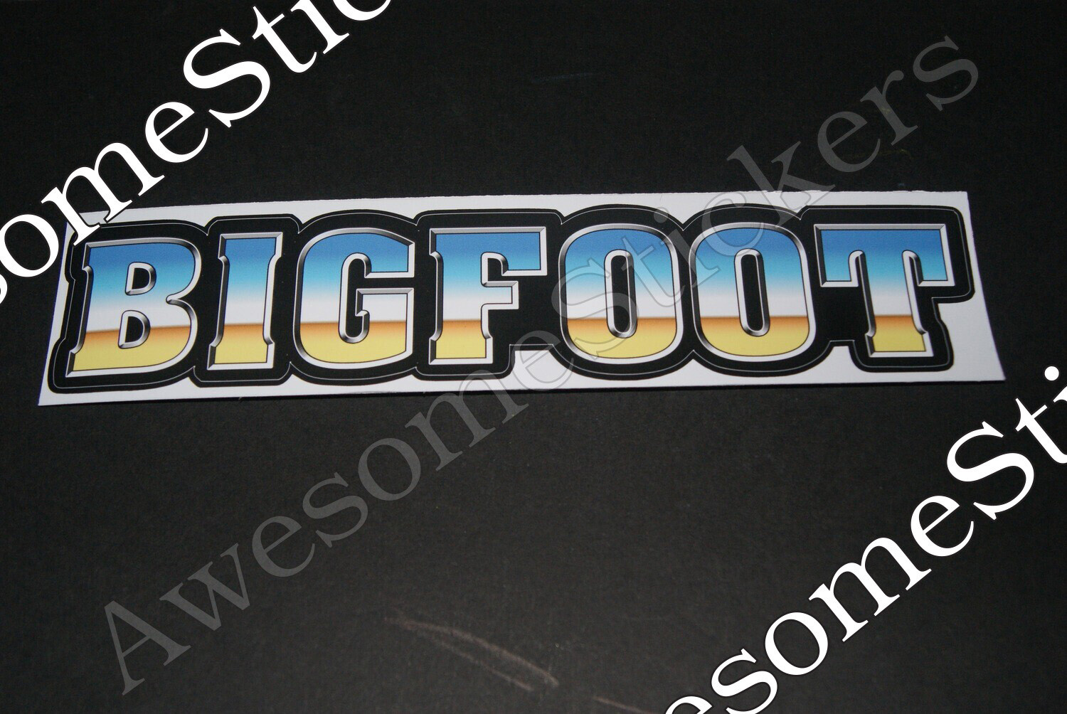 Bigfoot logo custom sticker label decal DIE CUT size 20 x 4cm
